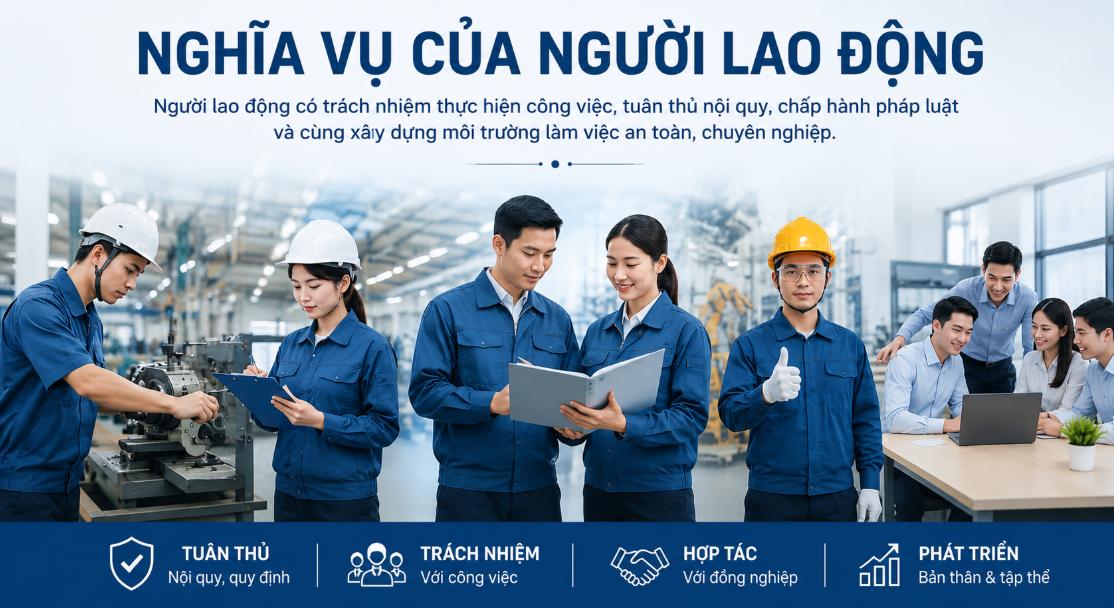 Người lao động phải thực hiện các nghĩa vụ cốt lõi để đảm bảo quyền lợi và trách nhiệm của mình